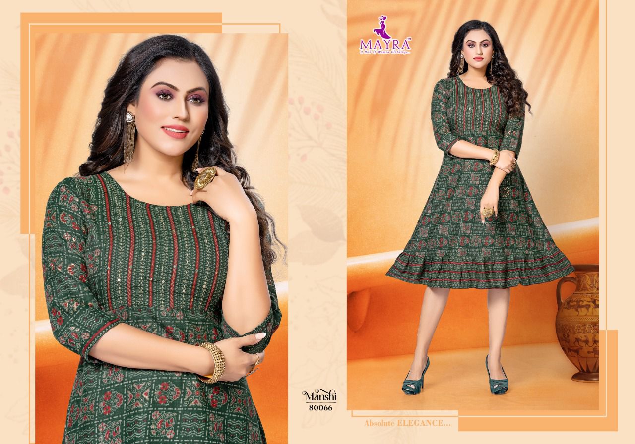 Manshi By Mayra 80059-80066 Anarkali Kurtis Catalog